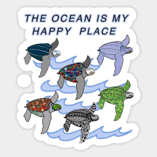 Turtles, Sea Turtles, California, Happy Place, Ocean Life Sticker